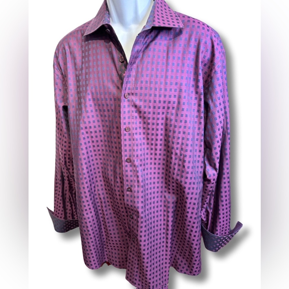 Bugatchi purple dress shirt in size XXL